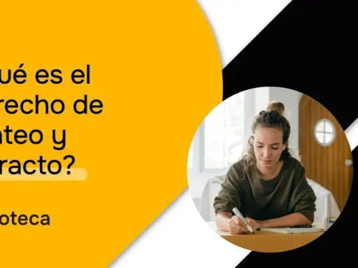¿Qué es el derecho de tanteo y retracto? Una mujer escribe en un escritorio, con el logo de trioteca.
