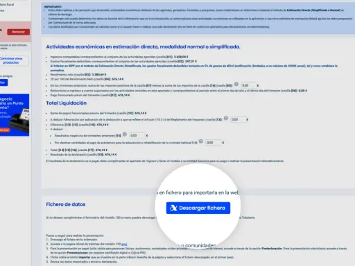 Descarga el fichero del modelo 130 para importar tus datos y agilizar tu declaración. Así sabrás para qué sirve el modelo 130.