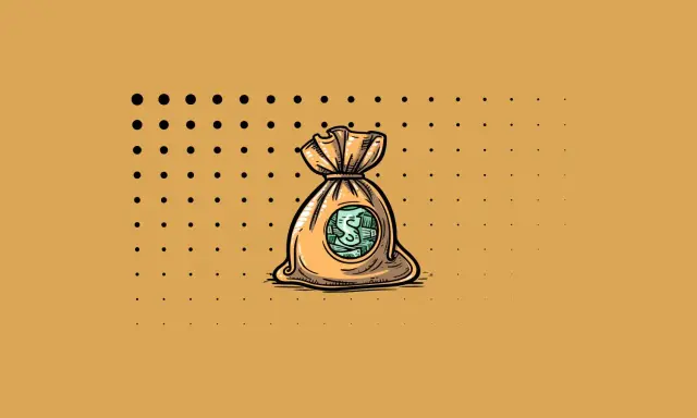Bolsa de dinero con símbolo de dólar, ilustrando para que sirven los impuestos.