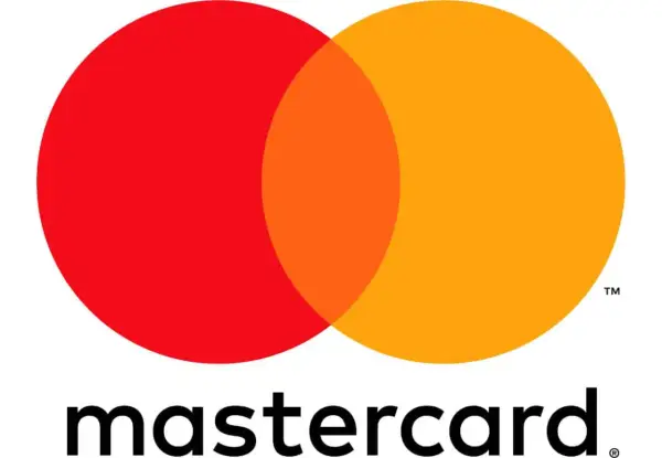 Logo de Mastercard España con sus dos círculos superpuestos, rojo y naranja, y el nombre de la marca.